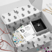 Sieraden Bedrijfsnaam Merk Logo Eenvoudige Verpakk Tissuepapier