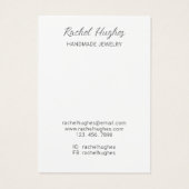 Sieraden Bloemen Display Kaart (Achterkant)