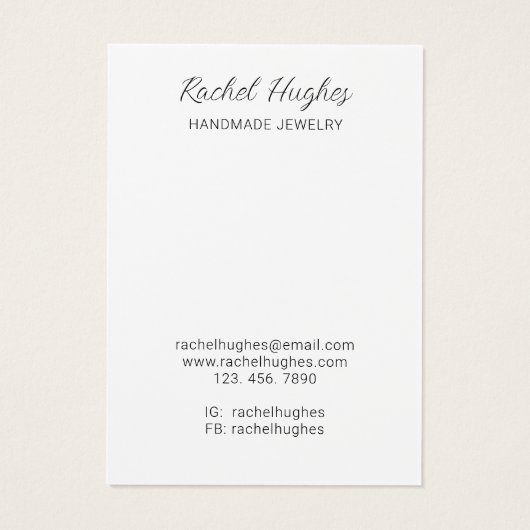 Sieraden Bloemen Display Kaart (Achterkant)