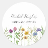 Sieraden Bloemen Ronde Sticker (Voorkant)