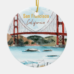 Sieraden Brug Golden Gate San Francisco Keramisch Ornament