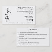 Sieraden Care Chic Script Bedankt Card Visitekaartje (Voorkant / Achterkant)