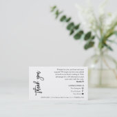 Sieraden Care Chic Script Bedankt Card Visitekaartje (Staand voorkant)