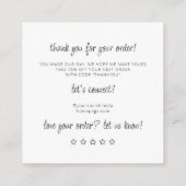 Sieraden Care Instructies Business Dank u kaart (Achterkant)