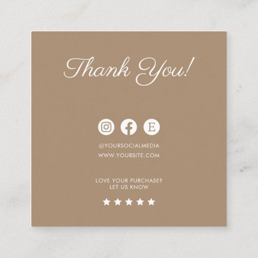 Sieraden Care Instructies Business Dank u kaart (Achterkant)