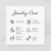 Sieraden Care Instructies Business Dank u kaart (Voorkant)