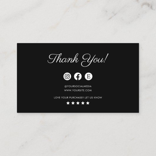 Sieraden Care Instructies Business Dank u kaart (Achterkant)