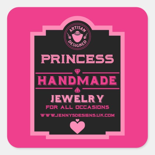 Sieraden Creator Vierkante Sticker (Voorkant)