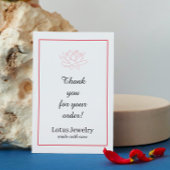 Sieraden dank u voor uw bestelling product verpakk bedankkaart