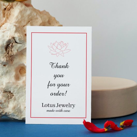 Sieraden dank u voor uw bestelling product verpakk bedankkaart