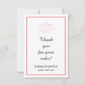 Sieraden dank u voor uw bestelling product verpakk bedankkaart (Voorkant)