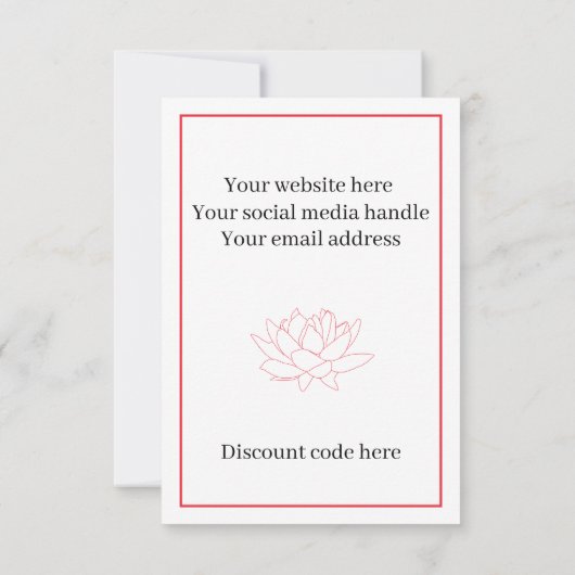 Sieraden dank u voor uw bestelling product verpakk bedankkaart (Achterkant)