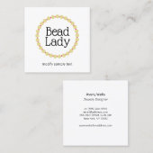 Sieraden Designer Armband / Kettingen kralen Logo Vierkante Visitekaartje (Voorkant / Achterkant)