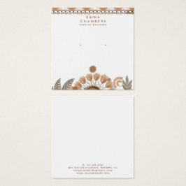 Sieraden Designer Boho Terracotta Oorbel Display Vierkante Visitekaartjes