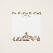 Sieraden Designer Boho Terracotta Oorbel Display Vierkante Visitekaartjes (Voorkant)