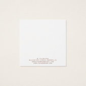 Sieraden Designer Boho Terracotta Oorbel Display Vierkante Visitekaartjes (Achterkant)