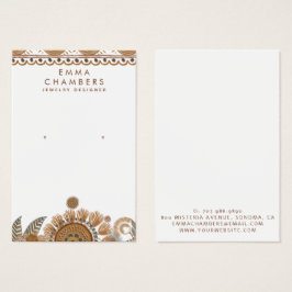 Sieraden Designer Boho Terracotta Oorbel Sieraden Visitekaartje