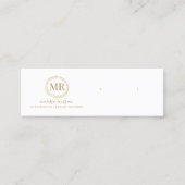 Sieraden Designer Gold Script Display Kaarten Mini Visitekaartje (Voorkant)