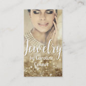 Sieraden Designer Gold Sparkle Luxury Visitekaartje (Voorkant)