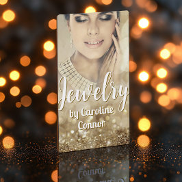 Sieraden Designer Gold Sparkle Luxury Visitekaartje