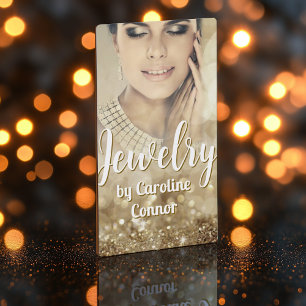 Sieraden Designer Gold Sparkle Luxury Visitekaartje