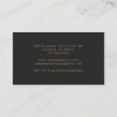 Sieraden Designer Goud Script Naam Zwart Visitekaartje (Achterkant)