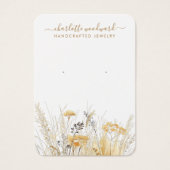 Sieraden Designer Gouden Wildbloemen Visitekaartje (Voorkant)