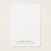 Sieraden Designer Gouden Wildbloemen Visitekaartje (Achterkant)