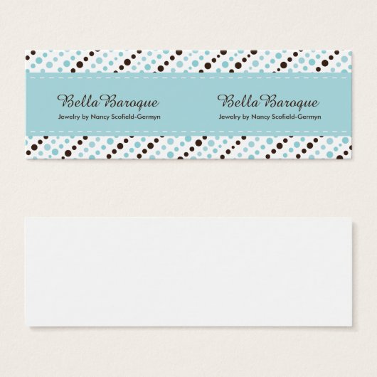 Sieraden Designer Visitekaartje Prijs Labels (Voorkant /achterkant)