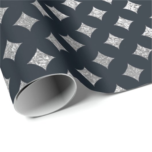 Sieraden Diamont Geometrisch Zwart Vip Zilver Cadeaupapier (Rol Hoek)