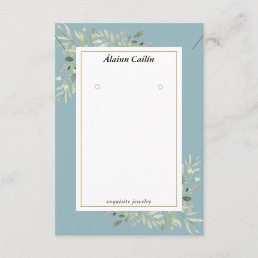 Sieraden Displaykaart voor Groene Kralenketting Oo Informatiekaartje (Voorkant)