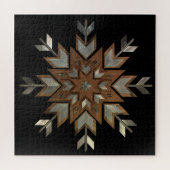 Sieraden doos Tigerwood met geëtst staal Legpuzzel (Horizontaal)