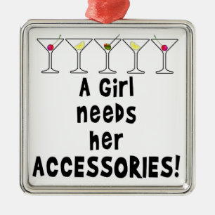 SIERADEN, EEN MEISJE HEEFT HAARE ACCESSOIRES NODIG METALEN ORNAMENT