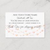 Sieraden Elegant Parels Handgemaakte Shop Klantenkaartje (Voorkant)