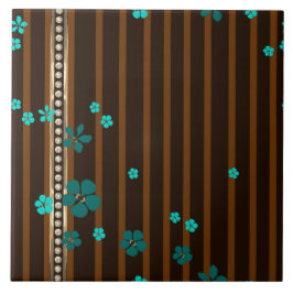 Sieraden en bloemen tegeltje