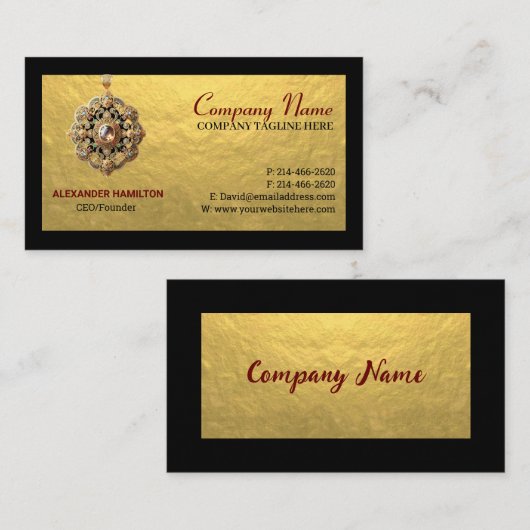 Sieraden en edelsteen Visitekaartje (Voorkant / Achterkant)