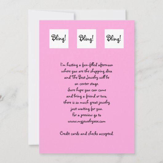 Sieraden Feest Reuzenring Uitnodigen Kaart (Achterkant)