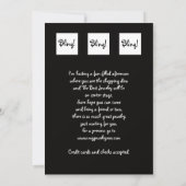 Sieraden Feest Uitnodiging Sieraden op Zwart (Achterkant)