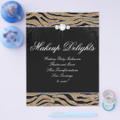 Sieraden Flyer Kapsalon Zebra Glitter Goud (Enkel)