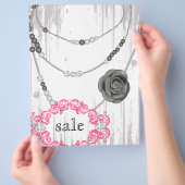 Sieraden Flyer Roze Ketting Grijs Roze (Hand)