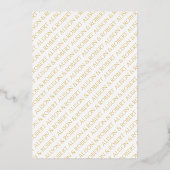 Sieraden geïnspireerd kader met initialen witte tr folie uitnodiging (Achterkant)