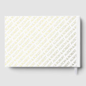 Sieraden geïnspireerd lijst, initialen gouden foli gastenboek (Achterkant)