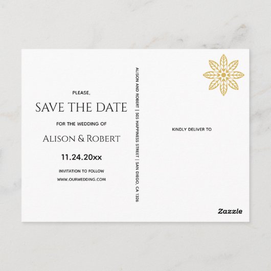 Sieraden geïnspireerd lijst & initialen Save the D Briefkaart (Achterkant)