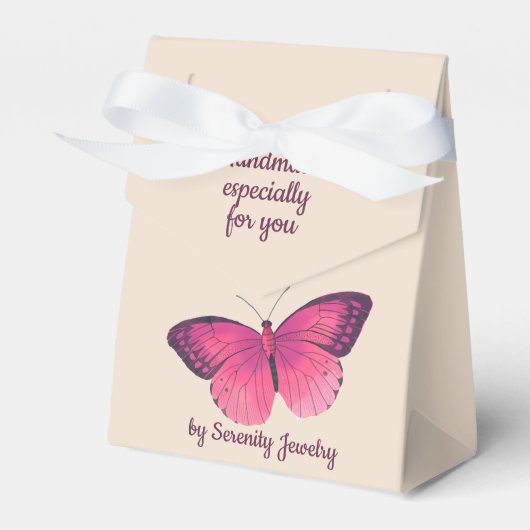 Sieraden geschenkdoos, promotioneel voor handgemaa bedankdoosjes (Voorkant Zijde)