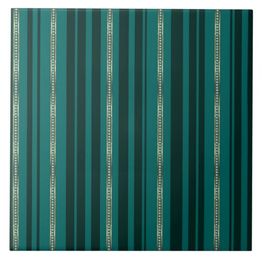 Sieraden gestreept groen tegeltje (Voorkant)