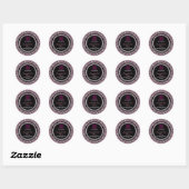 Sieraden Glitter Roze Ronde Sticker (Vel)
