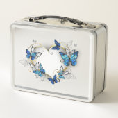 Sieraden Hart met Vlinders Morpho (Achterkant)