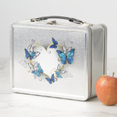 Sieraden Hart met Vlinders Morpho (In situ)