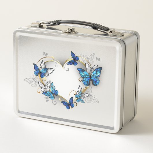 Sieraden Hart met Vlinders Morpho (Voorkant)