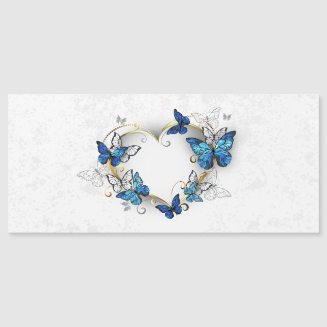 Sieraden Hart met Vlinders Morpho (Voorkant)